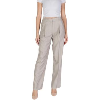 Vero Moda  VMELI HW HERRINGBONE STRAIGHT PANTS 10319631  Padavé nohavice Šedá