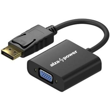 AlzaPower DisplayPort (M) na VGA (F) 0,1 m matná čierna (APW-ADDPVG01A)