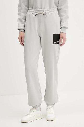 Bavlnené tepláky Karl Lagerfeld Jeans čierna farba, s potlačou, A1W10004
