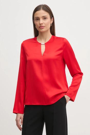 Blúzka Calvin Klein dámska, červená farba, jednofarebná, K20K208192