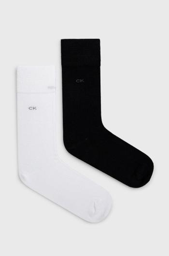 Ponožky Calvin Klein 2-pak pánske, biela farba, 701218631