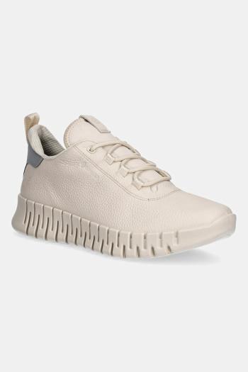 Kožené tenisky Ecco Gruuv Sneaker Lea Gtx dámske, béžová farba, 218233-01378