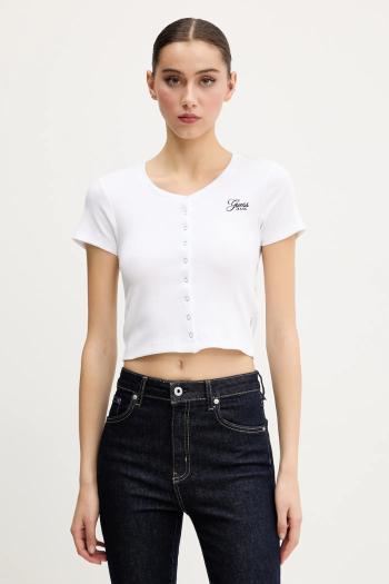 Tričko Guess Jeans dámske, biela farba, W5GP27 KA0H1