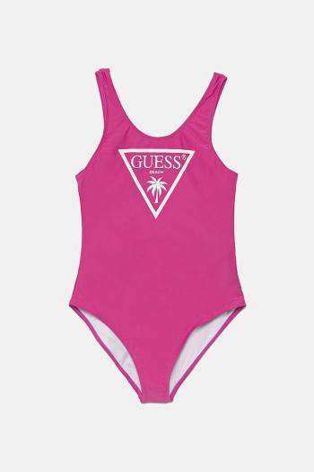 Jednodielne detské plavky Guess ružová farba, J5GZ48 KCA60