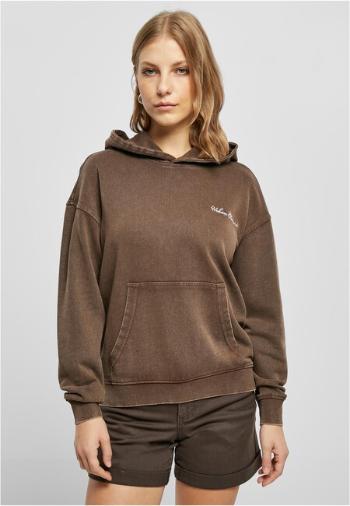 Urban Classics Ladies Small Embroidery Terry Hoody brown - 4XL