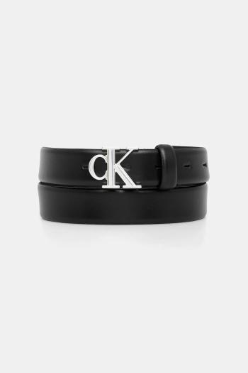 Kožený opasok Calvin Klein čierna farba, LV04F7054G
