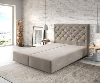 Boxspring posteľ Dream-Great 140x200 cm z mikrovlákna béžová
