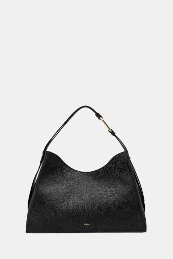 Kožená kabelka Furla čierna farba, WB01246.HSF000.O6000