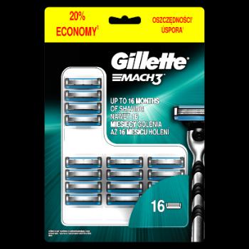 GILLETTE Mach3 náhradní hlavice 16 ks