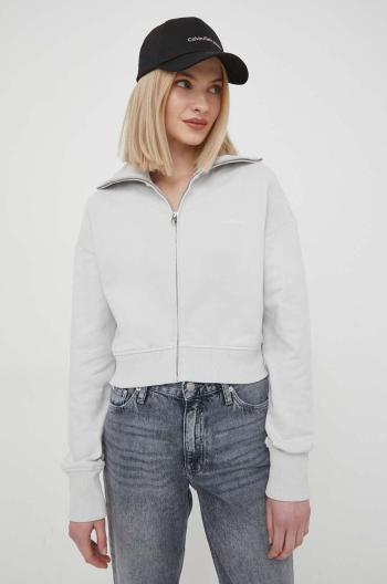 Mikina Calvin Klein Jeans dámska,šedá farba,s potlačou,J20J223075