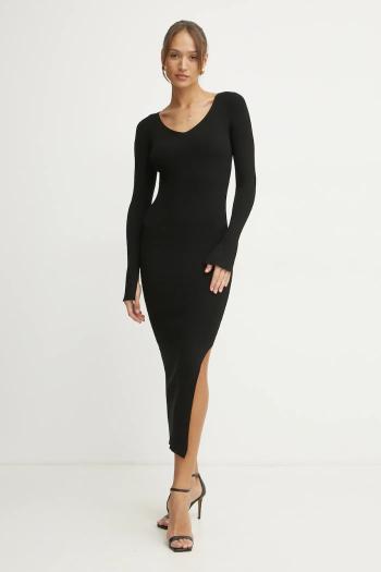Šaty MAX&Co. čierna farba, maxi, priliehavá, 2516321011200