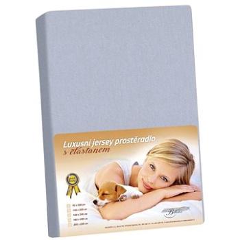BELLATEX s. r. o. KL2: Jersey s elastanom, plachta 140 × 200 342 svetlosivá (8210)