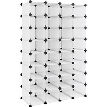Skrinka na topánky priehľadná 93 × 36,5 × 140 cm PP, 340559