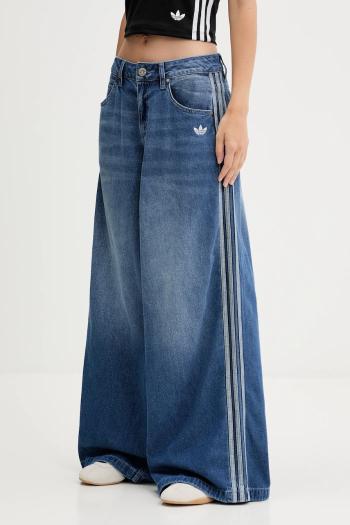 Rifle adidas Originals Denim Wide Pant modrá farba, JV7454