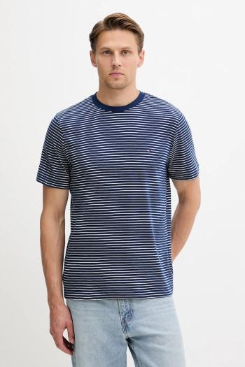 Bavlnené tričko Tommy Hilfiger pánske, tmavomodrá farba, jednofarebné, MW0MW39995
