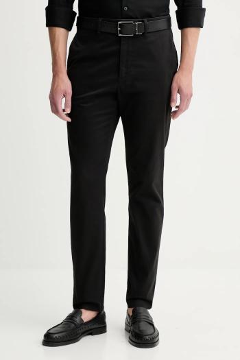 Nohavice Calvin Klein čierna farba, priliehavé, LV04LD614G