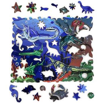 Dřevěné Puzzle Mořští Dinosauři (UL-SPD012)