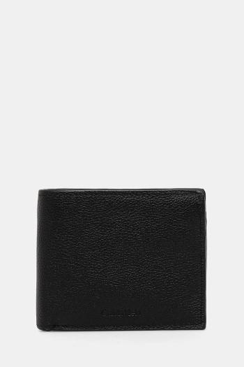 Kožená peňaženka Calvin Klein čierna farba, LV04D1033G