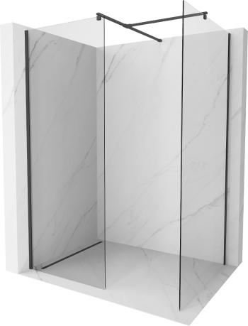 MEXEN/S - Kioto Sprchová zástena WALK-IN 120 x 110 cm, transparent, čierna 800-120-202-70-00-110