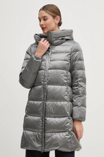 Páperová bunda Geox dámska, strieborná farba, prechodná, W4626G-T3154-F9822