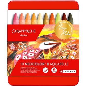 CARAN DACHE Neocolor II edícia Beya Rebai 10 teplých farieb v kovovom boxe (7500.410)