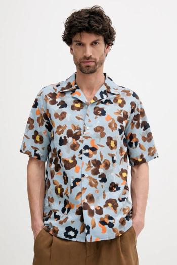 Ľanová košeľa United Colors of Benetton voľný strih, 5HPWUQ05B