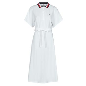 Tommy Hilfiger  GBL STP FLARE MIDI POLO DRESS SS  Krátke šaty Biela