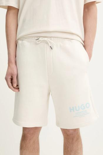 Bavlnené šortky Hugo Blue biela farba