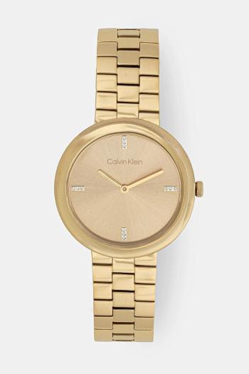 Hodinky Calvin Klein dámske, zlatá farba, 25100094