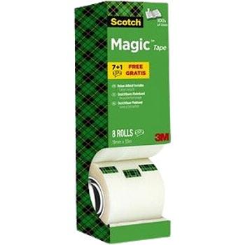 Scotch Magic 19 mm × 10 m, matná páska na opravu a lepenie – balenie 8 ks (7100026960)
