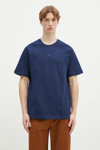 Bavlnené tričko adidas Originals Essential pánske, tmavomodrá farba, jednofarebné, JD3279