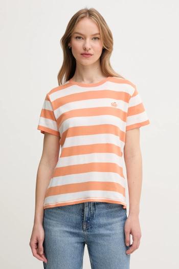 Bavlnené tričko Pepe Jeans dámsky, oranžová farba