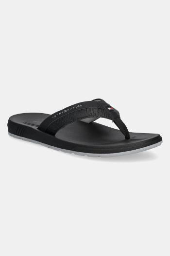 Šľapky Tommy Hilfiger MOLDED HILFIGER BEACH SANDAL pánske, čierna farba, FM0FM05361