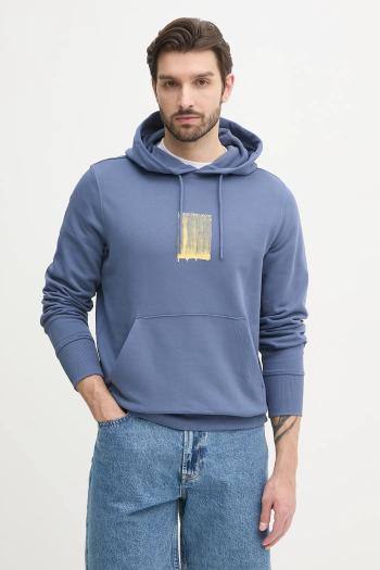 Bavlnená mikina Calvin Klein Jeans pánska, s kapucňou, s potlačou, J30J327525