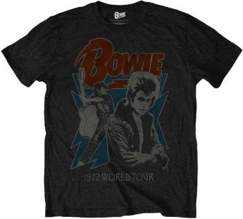 David Bowie Tričko 1972 World Tour Unisex Black M