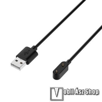 Okosóra mágneses USB töltő - 1m hosszú, 5V/1A - FEKETE - SAMSUNG Galaxy Fit 3 (SM-R390) / Huawei Band 8 / 7 / 6 / 6 Pro / Honor Band 9 / 7 / 8 / Watch Fit / 2 / OPPO Band 2 / Huawei Childrens Watch 4X / Watch 4 Pro
