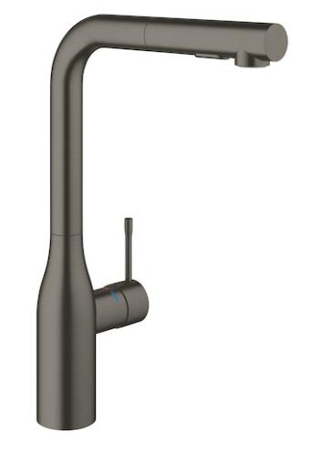 Drezová batéria GROHE Essence New s vyťahovacou sprškou Brushed Hard Graphite 30270AL0