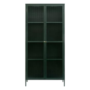 Sötétzöld fém tálalószekrény 90x190 cm Bronco – Unique Furniture