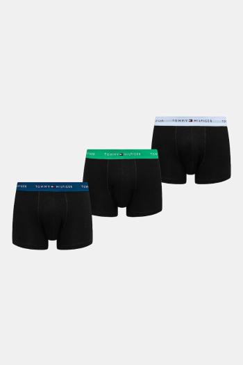Boxerky Tommy Hilfiger 3-pak pánske, čierna farba, UM0UM02763