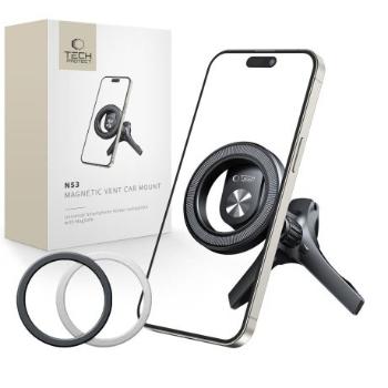 Tech-Protect N53 MagSafe magnetický držiak na mobil do auta, čierny