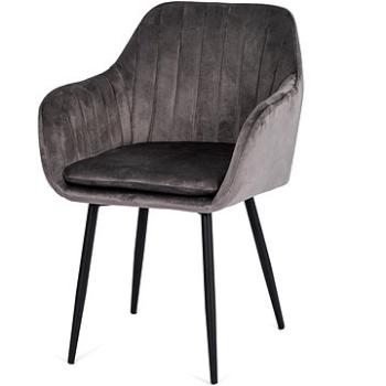 Jedálenská stolička FUTURE COMFORT VELVET tmavosivá (1560)