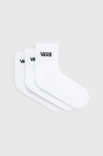 Ponožky Vans 3-pak dámske, biela farba
