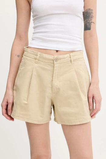Šortky Guess Jeans zelená farba, jednofarebná, stredne vysoký pás, W5GD1U WGB51