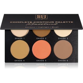 SOSU Cosmetics Complete Contour Remastered kontúrovacia paletka na tvár pre perfektný vzhľad 26 g