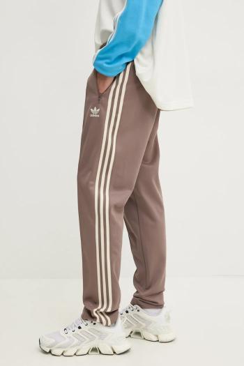 Tepláky adidas Originals CLASSIC TP hnedá farba, vzorované, JP2525
