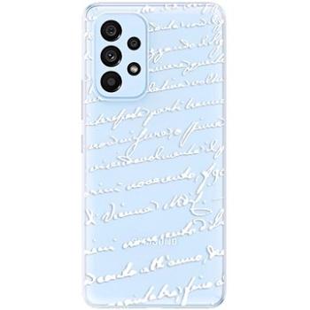 iSaprio Handwriting 01 - white pro Samsung Galaxy A53 5G (hawri01w-TPU3-A53-5G)