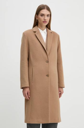 Vlnený kabát Calvin Klein šedá farba, prechodný, K20K207701