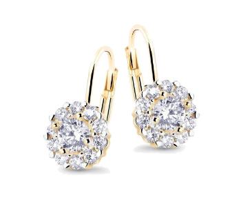 Cutie Jewellery Krásne náušnice zo žltého zlata so zirkónmi Z8040-55-10-X-1