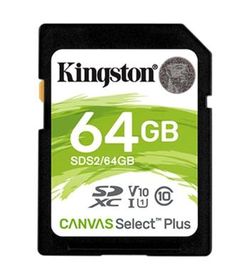 KINGSTON 64GB SDXC CANVAS SELECT PLUS U1 V10 CL10 100MB/S, SDS2/64GB