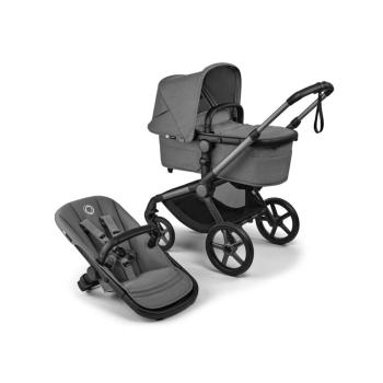 BUGABOO Kočík kompletný Fox 5 Renew - Black / Moon grey-Moon grey